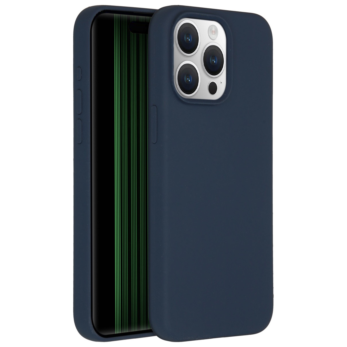 Accezz Liquid Silicone Backcover iPhone 15 Pro Max Telefoonhoesje Blauw