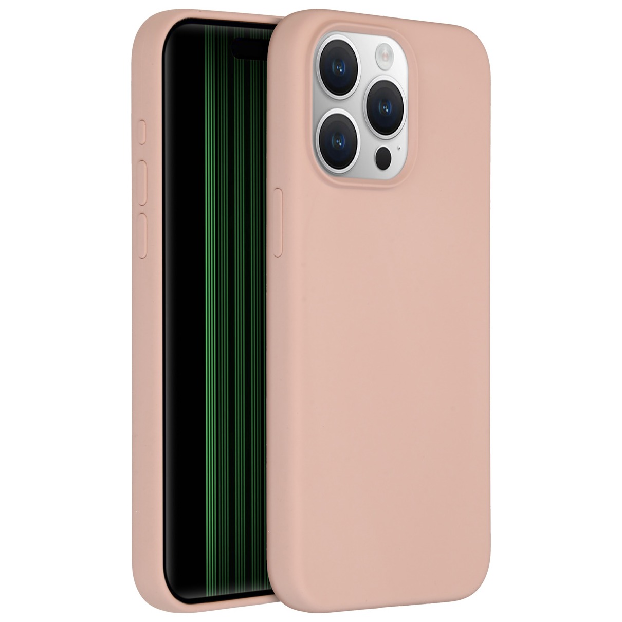 Accezz Liquid Silicone Backcover iPhone 15 Pro Max Telefoonhoesje Roze