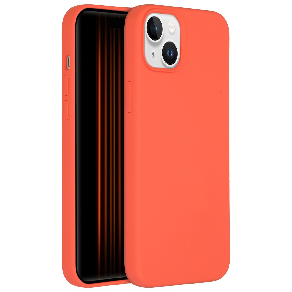 Accezz Liquid Silicone Backcover iPhone 15 Plus Telefoonhoesje Oranje