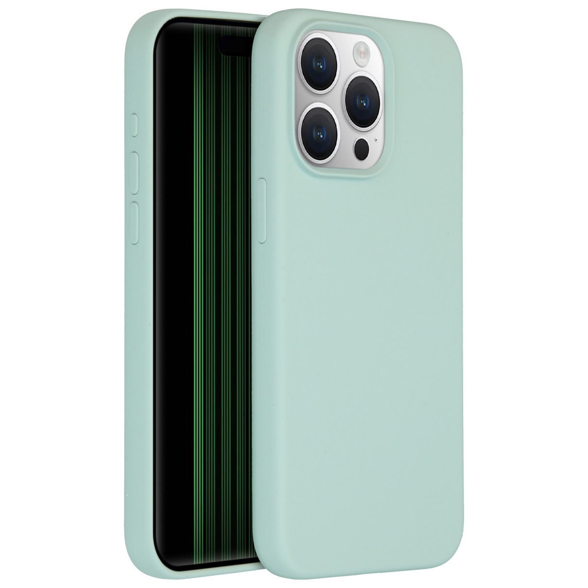 Accezz Liquid Silicone Backcover iPhone 15 Pro Max Telefoonhoesje Blauw