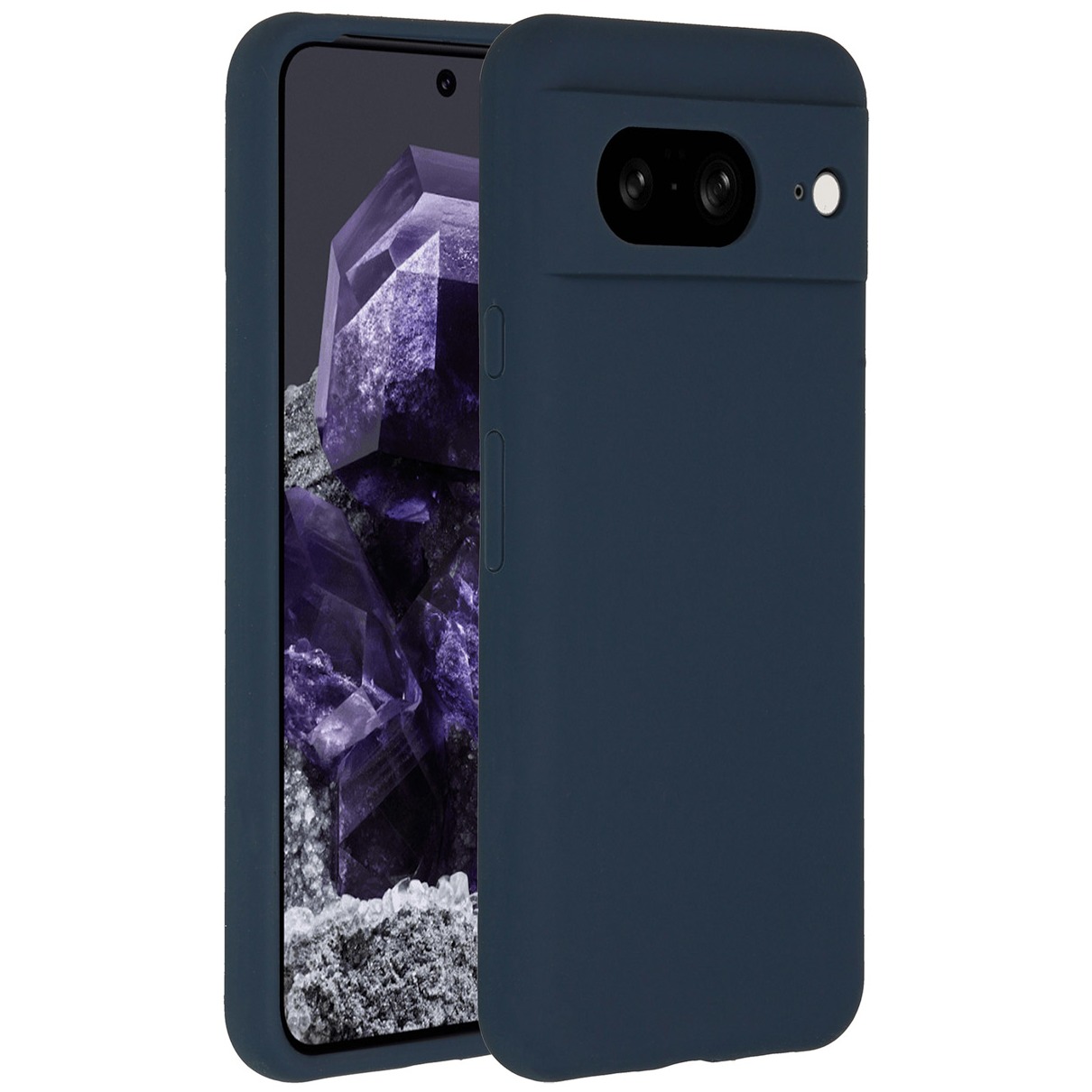 Accezz Liquid Silicone Backcover Google Pixel 8 Telefoonhoesje Blauw