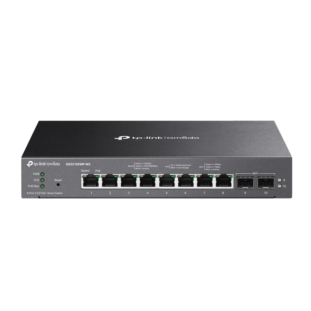 TP-Link SG2210XMP-M2 Switch Zwart