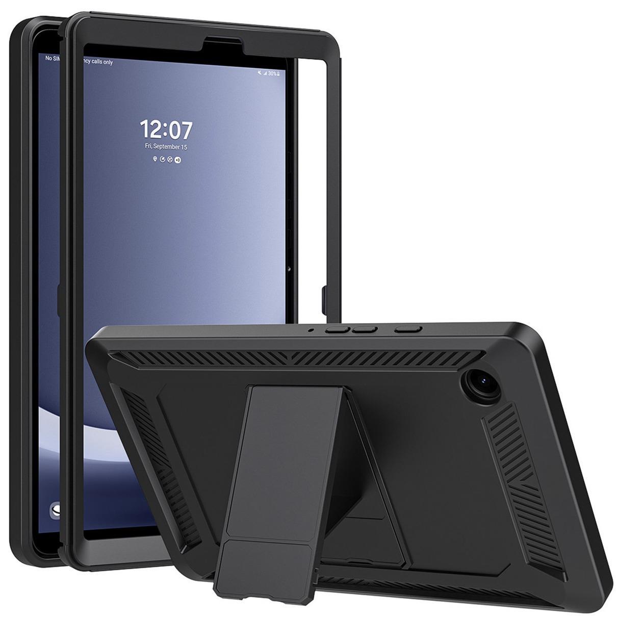 Samsung Galaxy Tab A9 Tablet Hoes - Accezz Rugged Back Case - Zwart