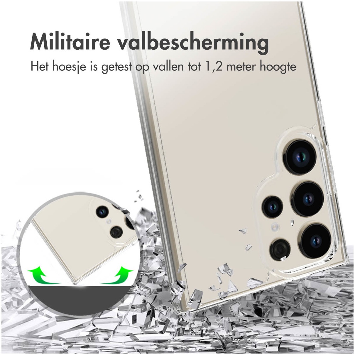 Accezz Hoesje Geschikt voor Samsung Galaxy S24 Ultra Hoesje - Accezz Xtreme Impact Backcover 2.0 - Transparant