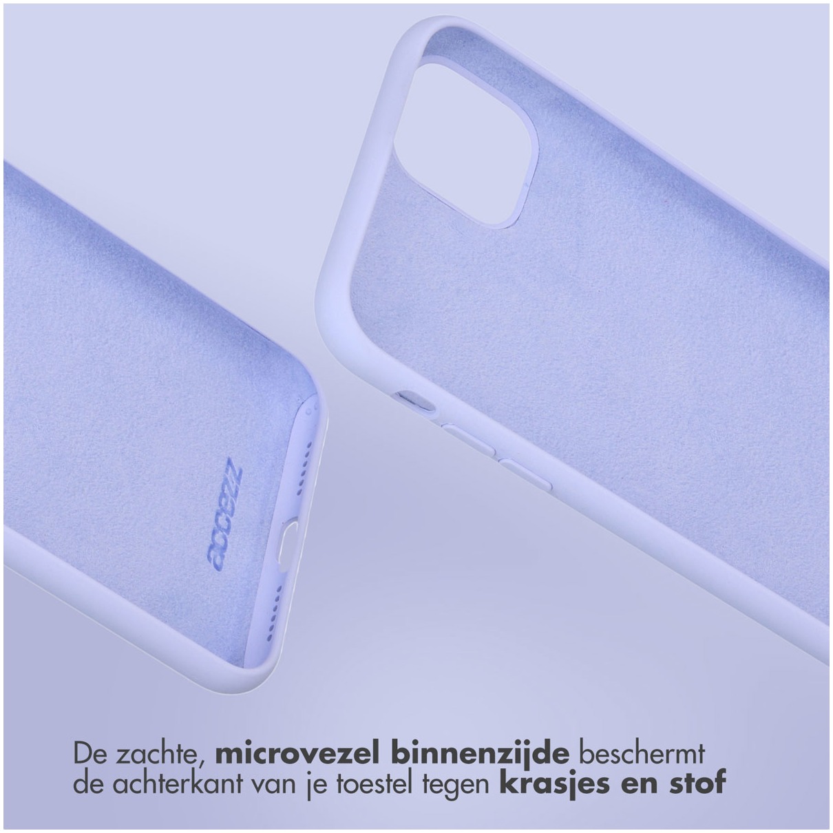 Accezz Hoesje Geschikt voor Samsung Galaxy S24 Ultra Hoesje Siliconen - Accezz Liquid Silicone Backcover - Paars