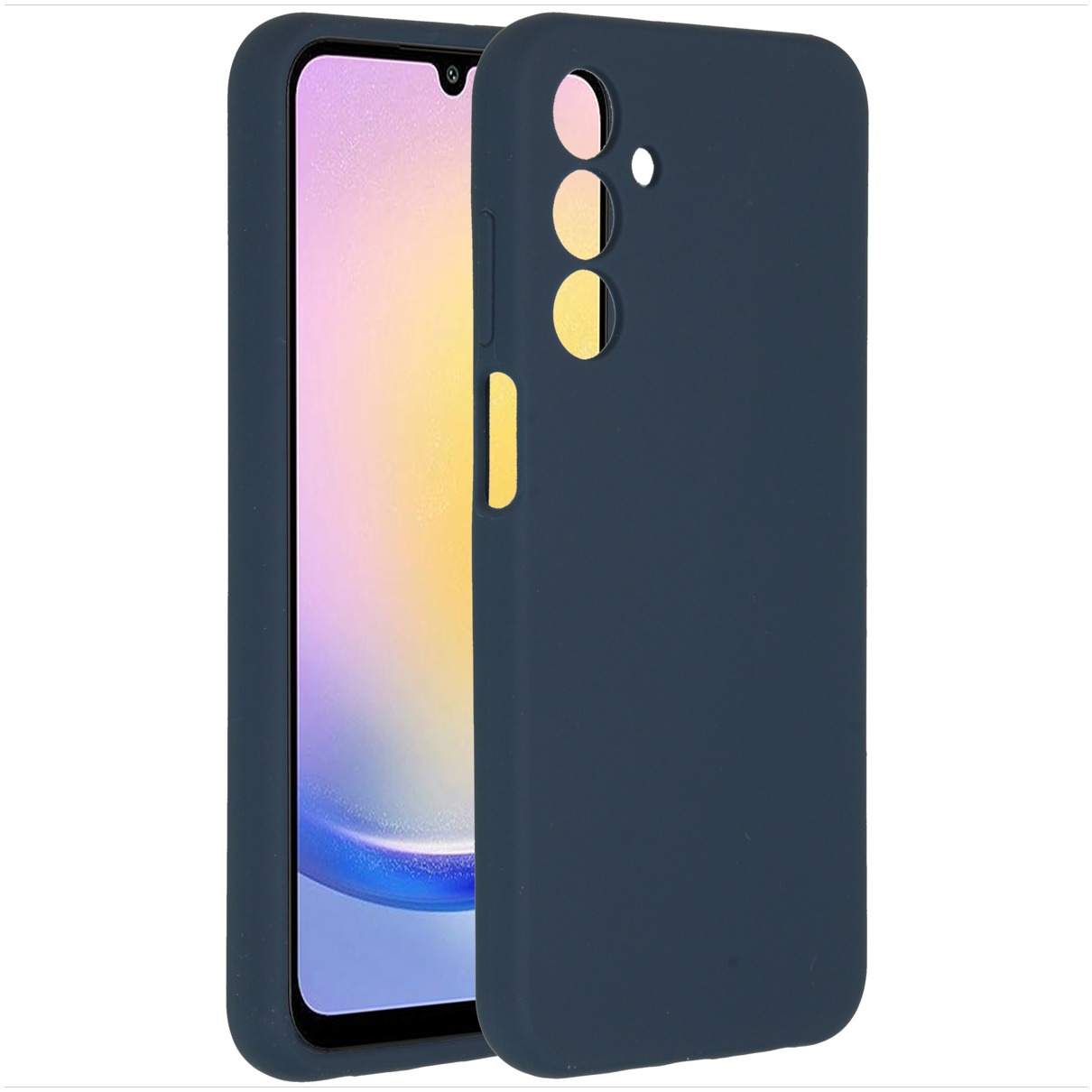 Accezz Liquid Silicone Backcover Samsung Galaxy A25 Telefoonhoesje Blauw
