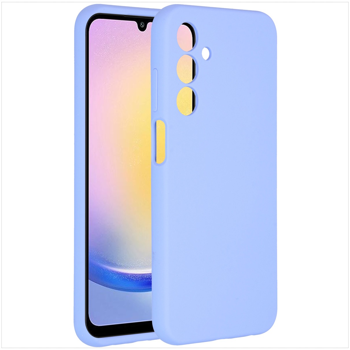 Accezz Liquid Silicone Backcover Samsung Galaxy A25 Telefoonhoesje Paars