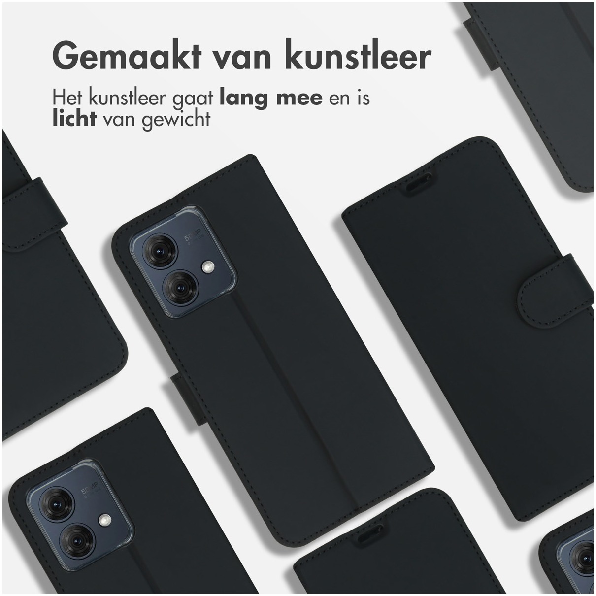 Accezz Hoesje Geschikt voor Motorola Moto G84 Hoesje Met Pasjeshouder - Accezz Wallet Softcase Bookcase - Zwart