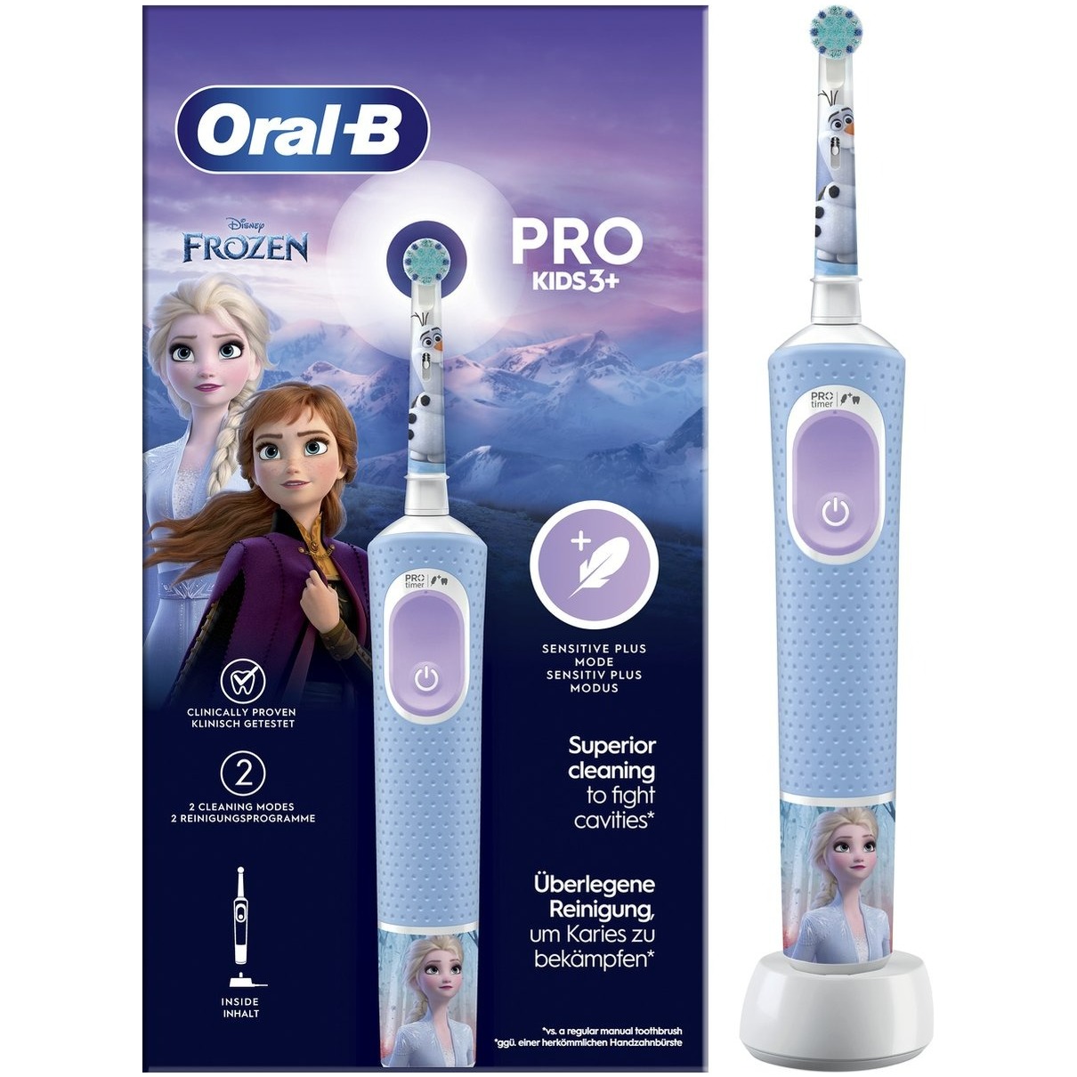 Oral-B Pro Kids Elektrische Tandenborstel - Frozen Editie - Voor Kinderen Vanaf 3 Jaar