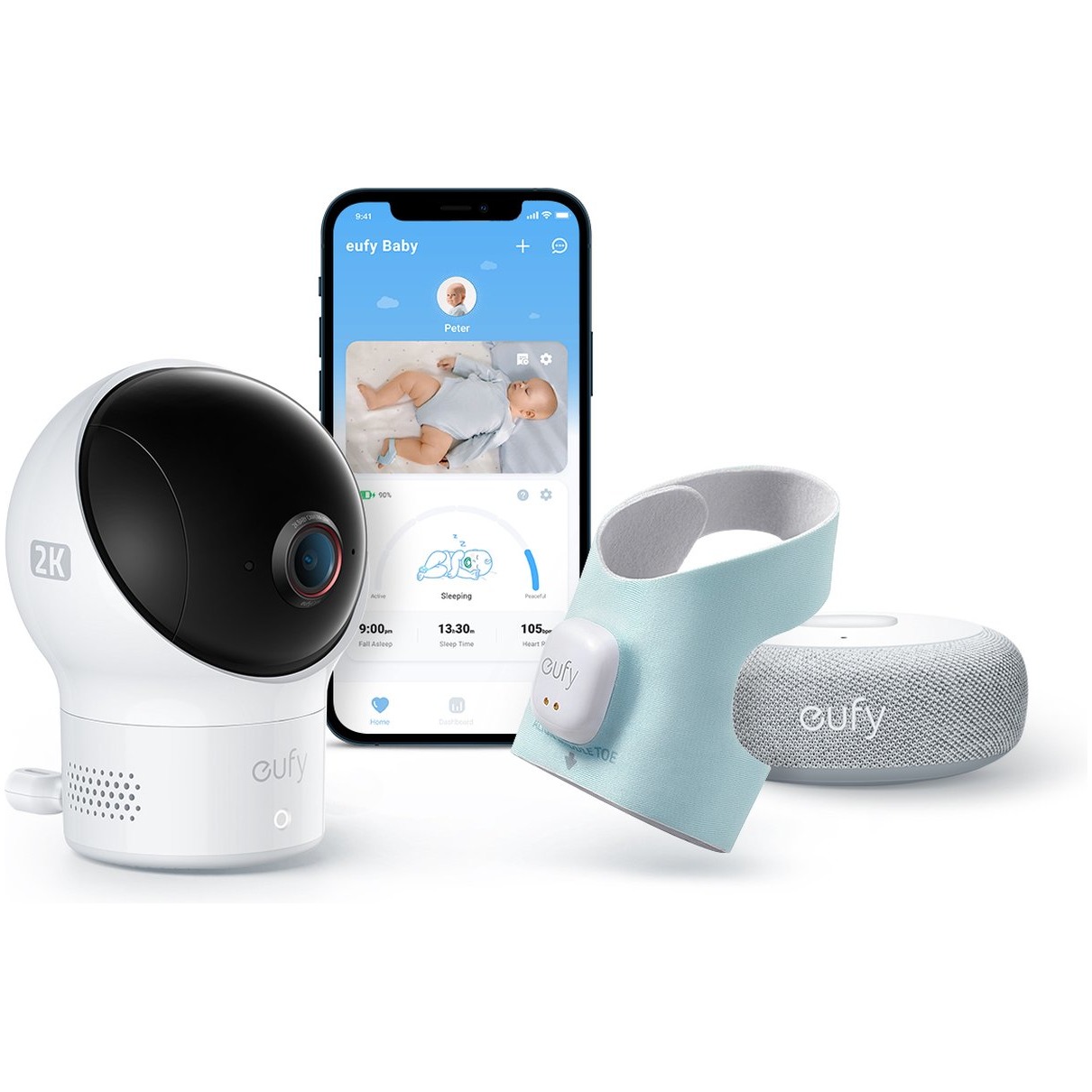 Eufy Baby S340 - Smart Sock Babyfoon Babyfoon Wit