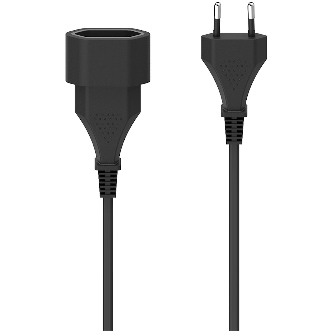 Hama Verlengkabel met Euro-stekker, voor binnen, 3 m Kabel Zwart