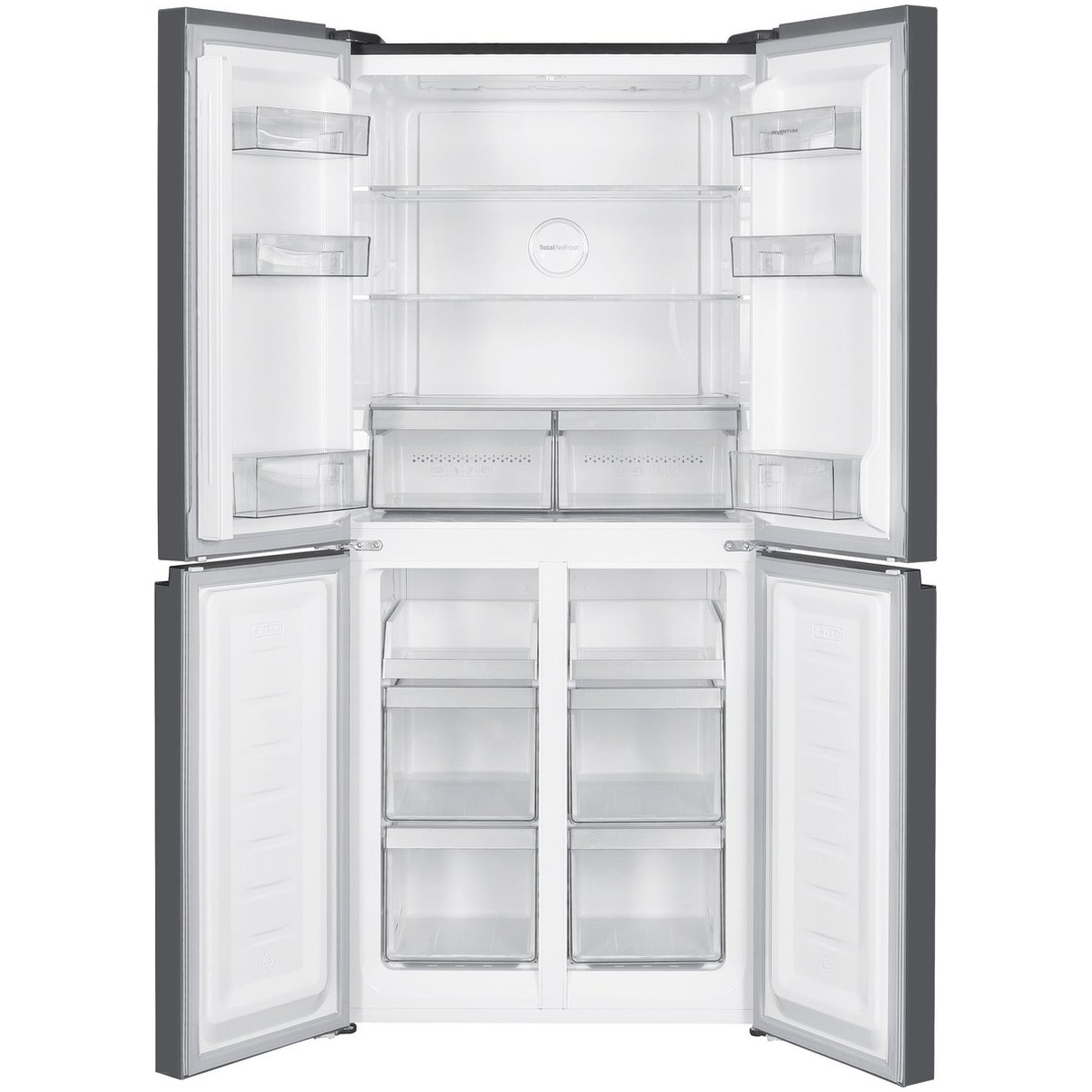 Inventum SKV4180B - Amerikaanse koelkast - 4 deuren - Display - No Frost - Supervriezen - 466 liter - Zwart RVS