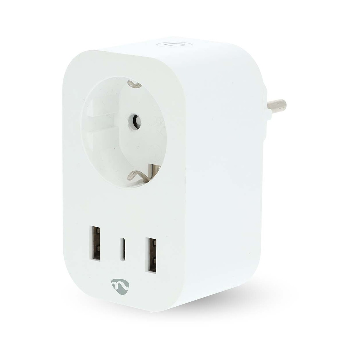 Nedis SmartLife Slimme Stekker | Wi-Fi | Energiemeter | 3680 W | Type F (CEE 7-7)-1x USB-C-2x USB | 