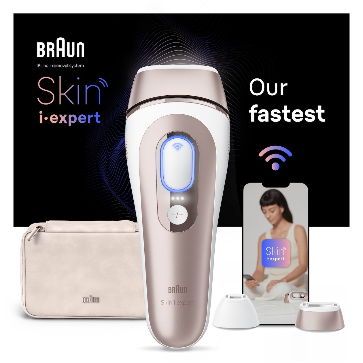 Braun Smart IPL Skin i·expert - Ontharing thuis - Etui - Venus-scheersysteem - 2 Koppen - PL7147