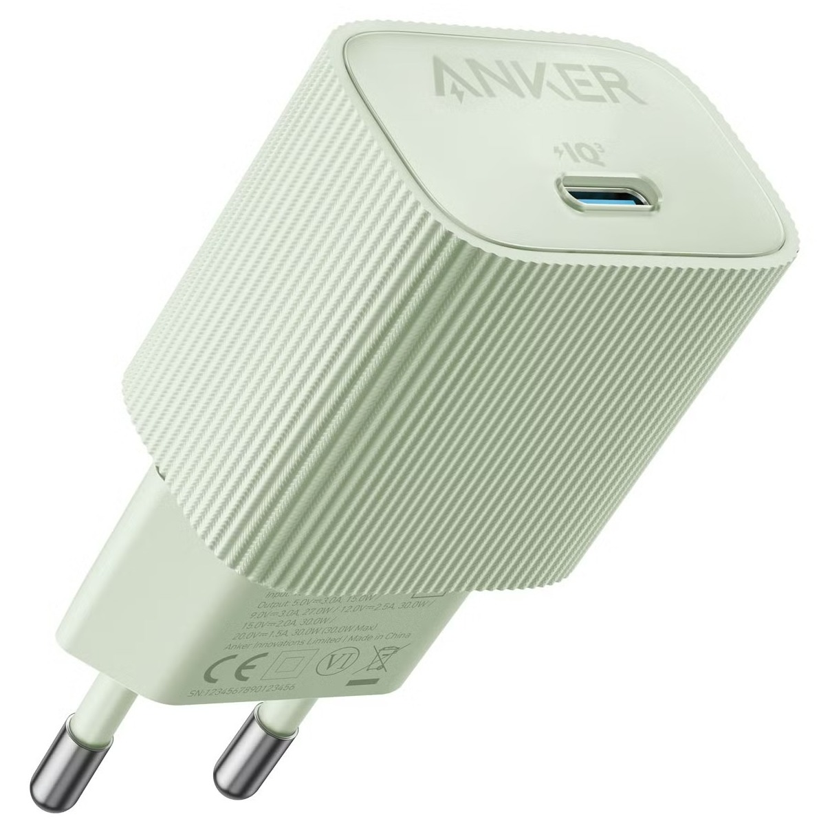 Anker 511 Nano 4 Wall Charger 30W 1C EUPlug Oplader Groen