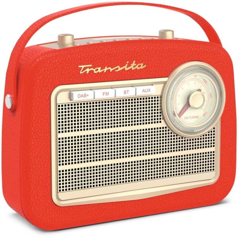 TechniSat Transita 130 'vintage-look' DAB+ radio met bluetooth - rood