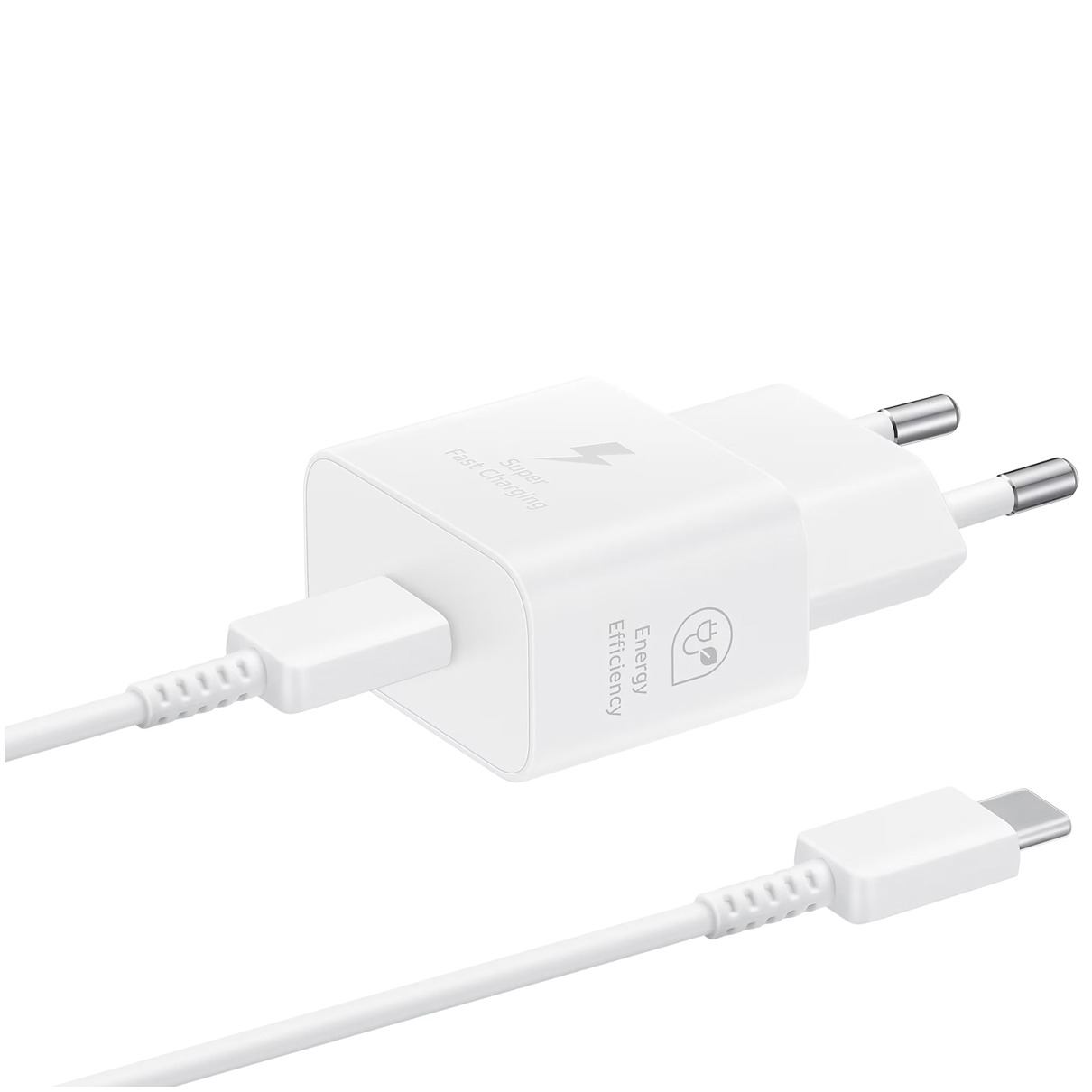 Samsung 25W Power Adapter met USB-C naar USB-C kabel Oplader Wit