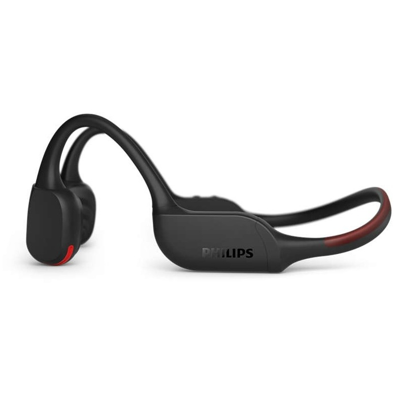 Philips TAA7607 - Draadloze bone conduction koptelefoon - AI-microfoon - Verlichting - Zwart