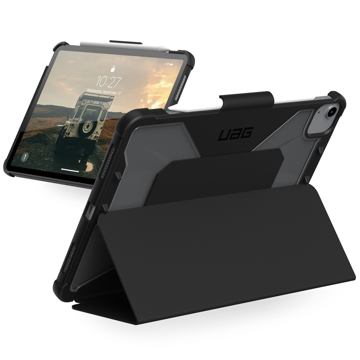 UAG Plyo Series iPad Air 2020-2022-iPad Pro 11 2021 Folio Hoesje Zwart-Ice