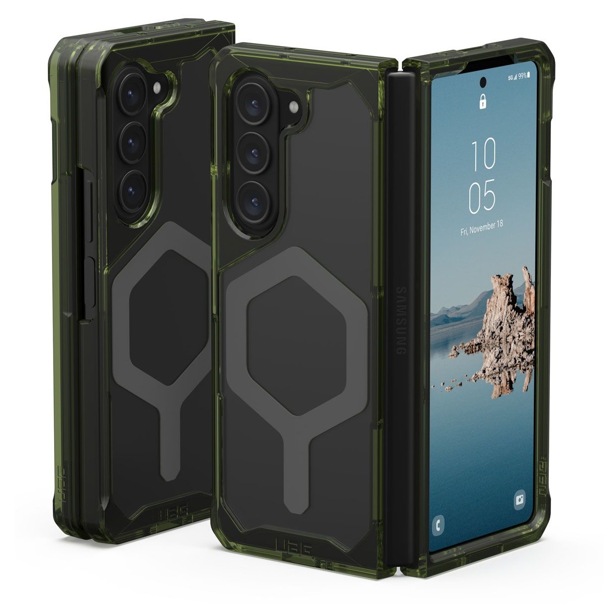 UAG Plyo Pro Backcover Samsung Galaxy Z Fold 5 Telefoonhoesje Groen