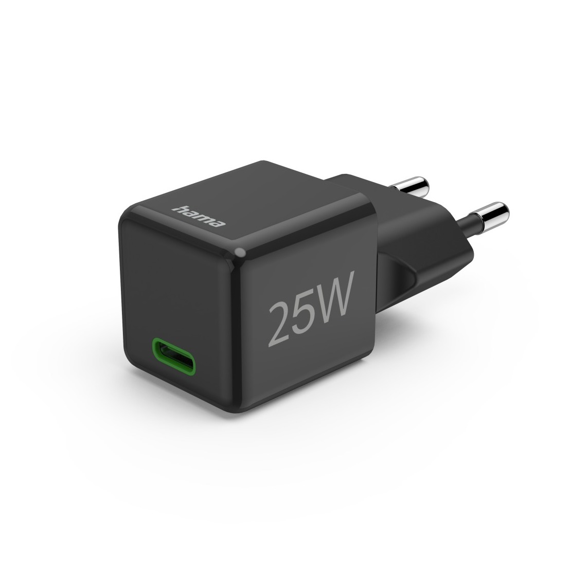 Hama Fast Charger USB-C PD/Qualcommยฎ Super-Mini Charger 25 W Oplader Zwart