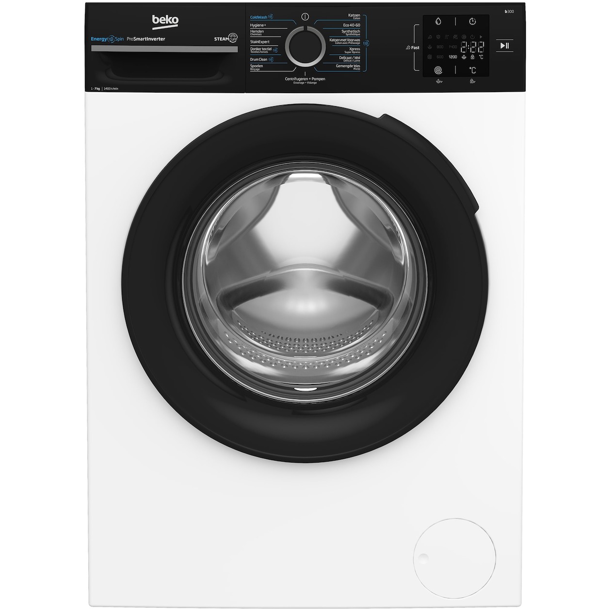 Beko BM3WFU3741B EnergySpin Wasmachine Wit