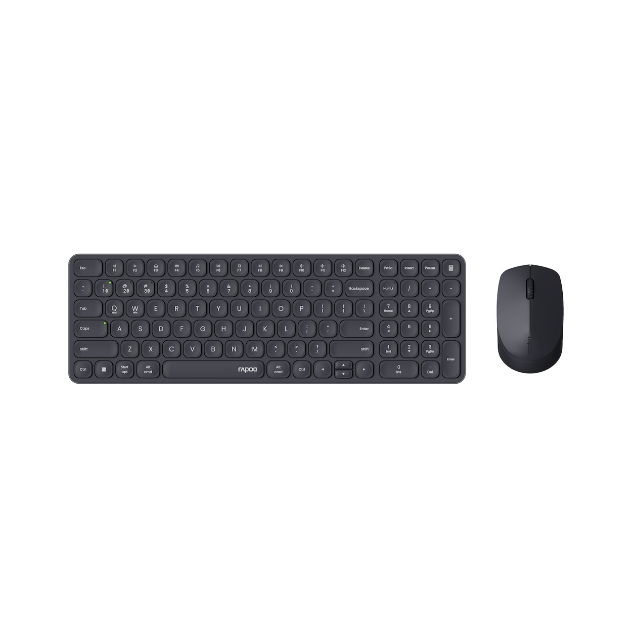 Rapoo 9310M Multi-mode Wireless Ultra-slim Desktop Combo Set Toetsenbord Zwart