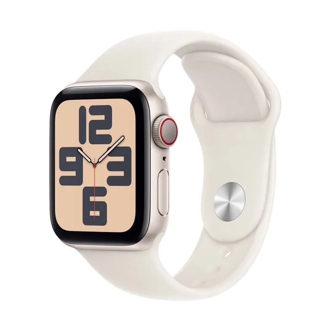Apple Watch SE GPS + Cellular 40mm Aluminium Case met Sport Band - M/L Smartwatch Grijs