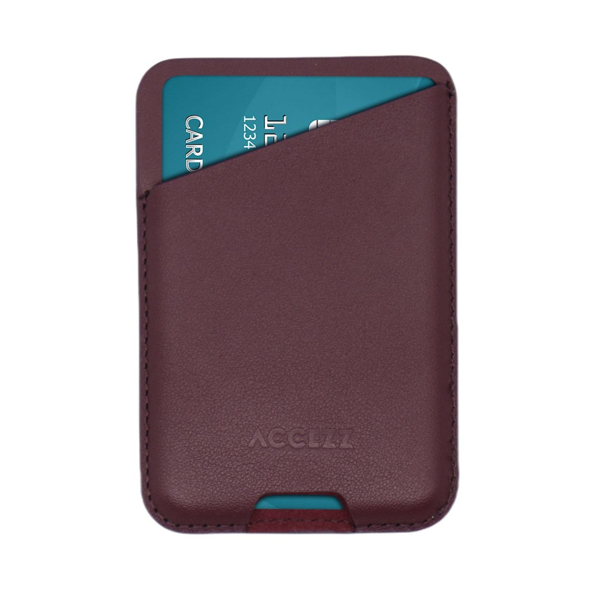 Accezz Accezz Leather Cardholder MagSafe - Kaarthouder met MagSafe - Heath Purple Telefoonhoesje Paars