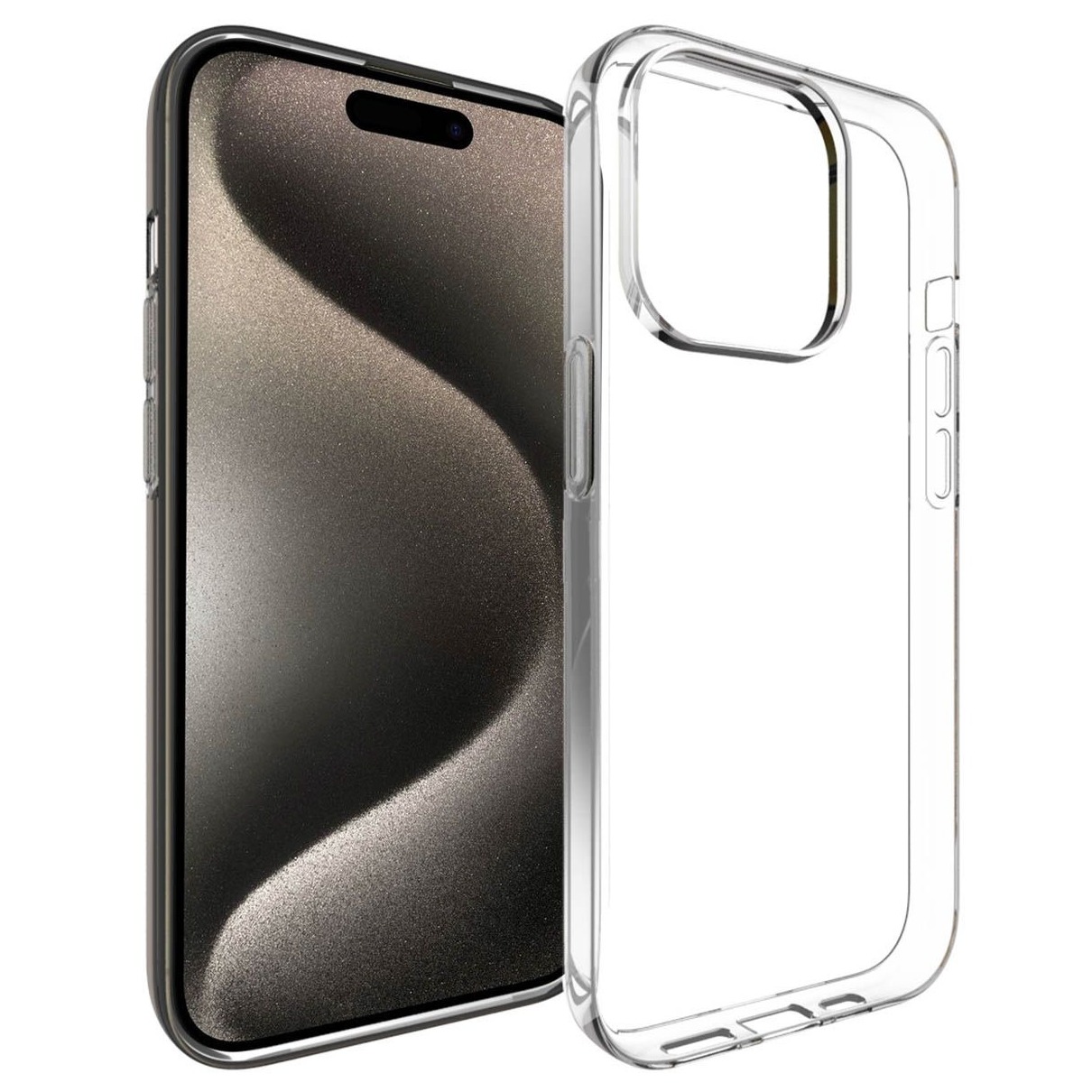 Accezz Clear Backcover iPhone 15 Pro Telefoonhoesje Transparant