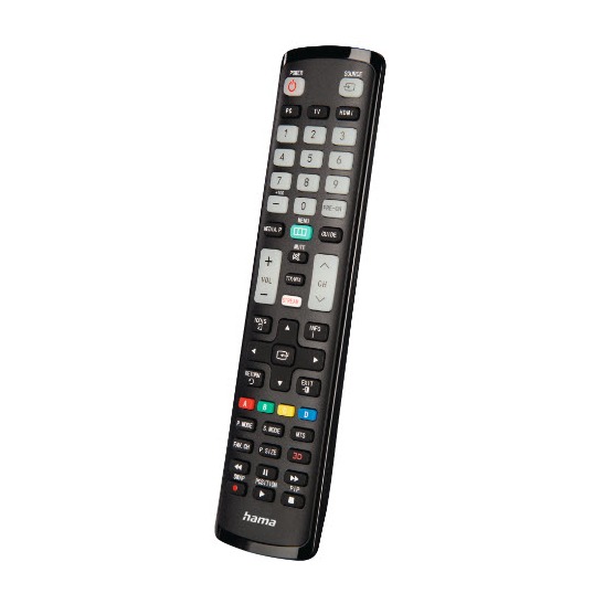 Hama Universal Remote Control voor Samsung TVs IR Teachable Illuminating Buttons Afstandsbediening Zwart