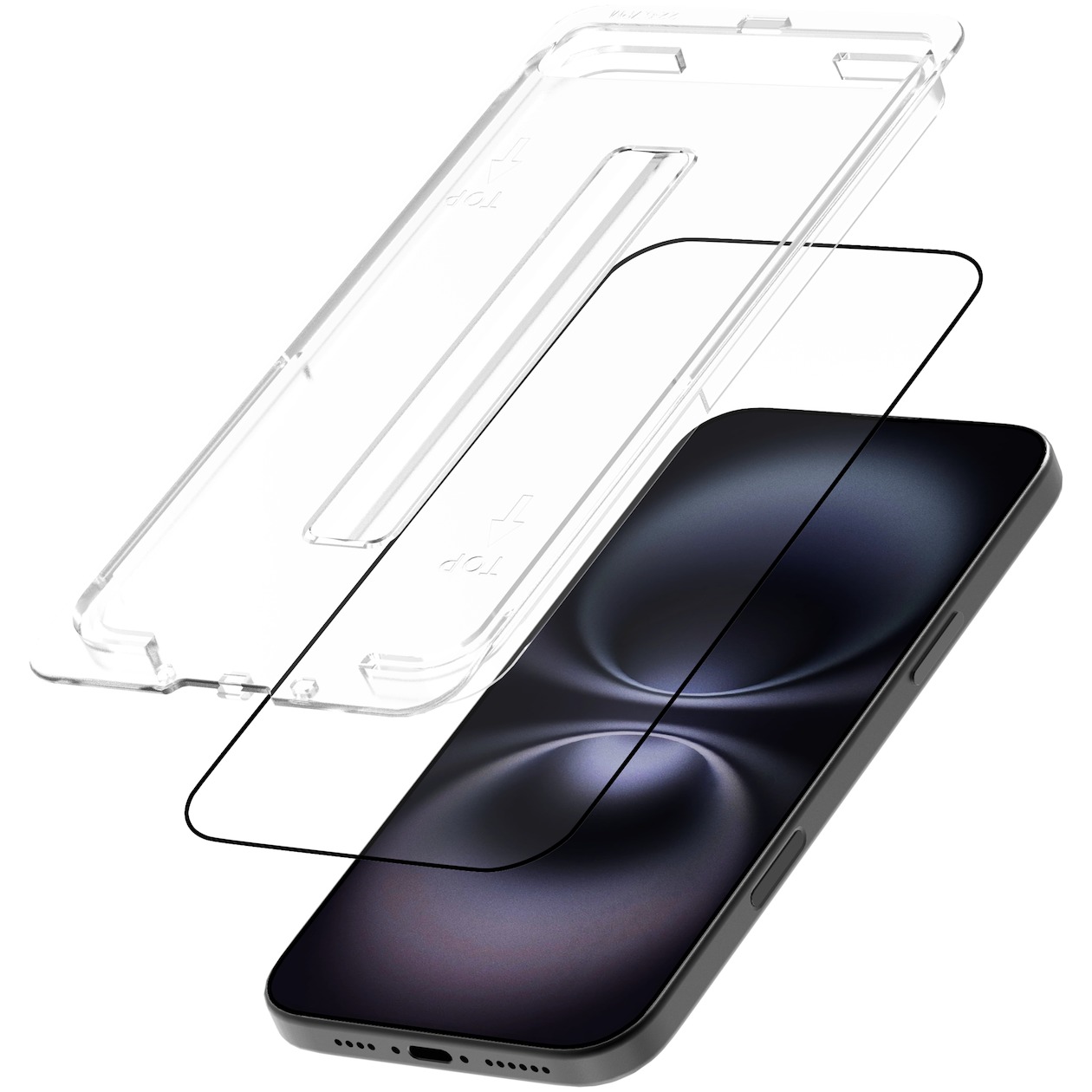 Just in Case Tempered Glass voor Apple iPhone 16 Pro Max, hulpstuk 2-pack Smartphone screenprotector