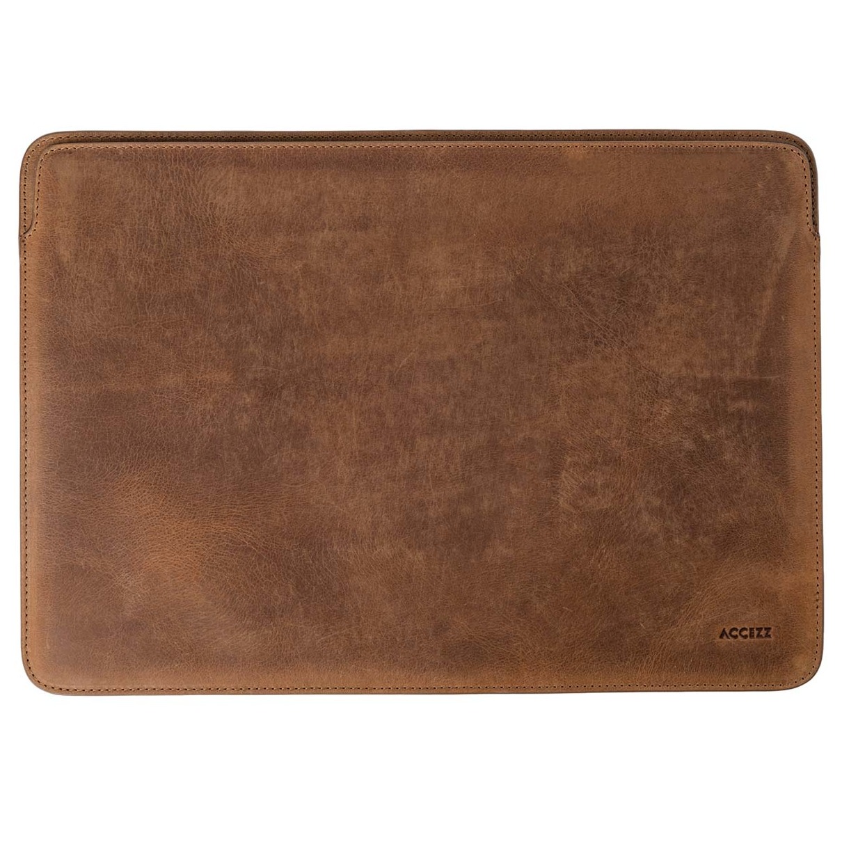 Accezz Leather hoes voor MacBook 16 inch Laptop sleeve Bruin