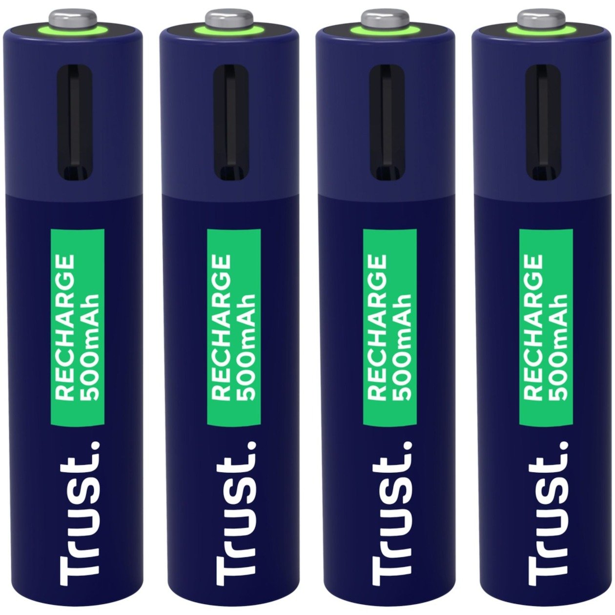 Trust Via USB-C oplaadbare AAA-batterijen (4 stuks) Batterij Blauw