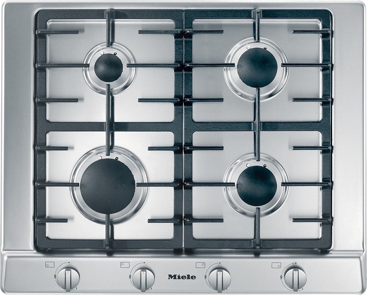 Miele KM 2010 G Gas inbouwkookplaat Zilver