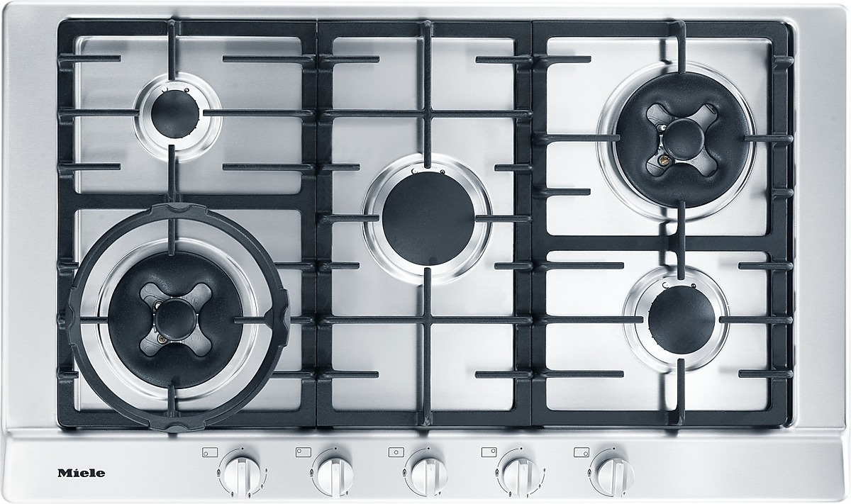 Miele KM2054G Gas inbouwkookplaat Rvs