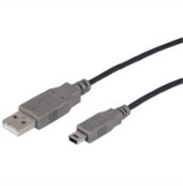 USB kabel 2.0 A(M)-B mini(M) 1.5m