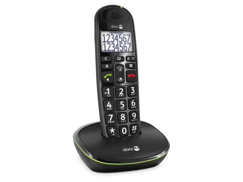 Doro PhoneEasy 110 Mono Dect telefoon Zwart