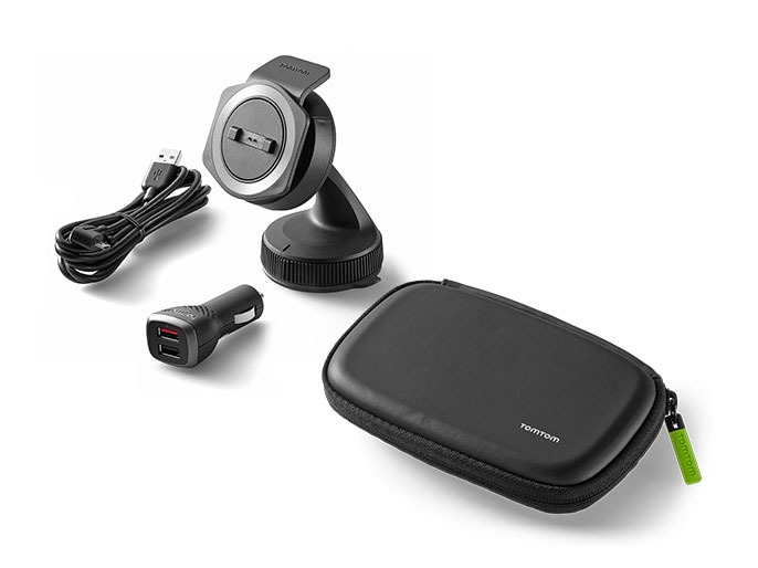 Tomtom Bundel met automontagekit en beschermtas (Rider 40/400) Hoesje Zwart