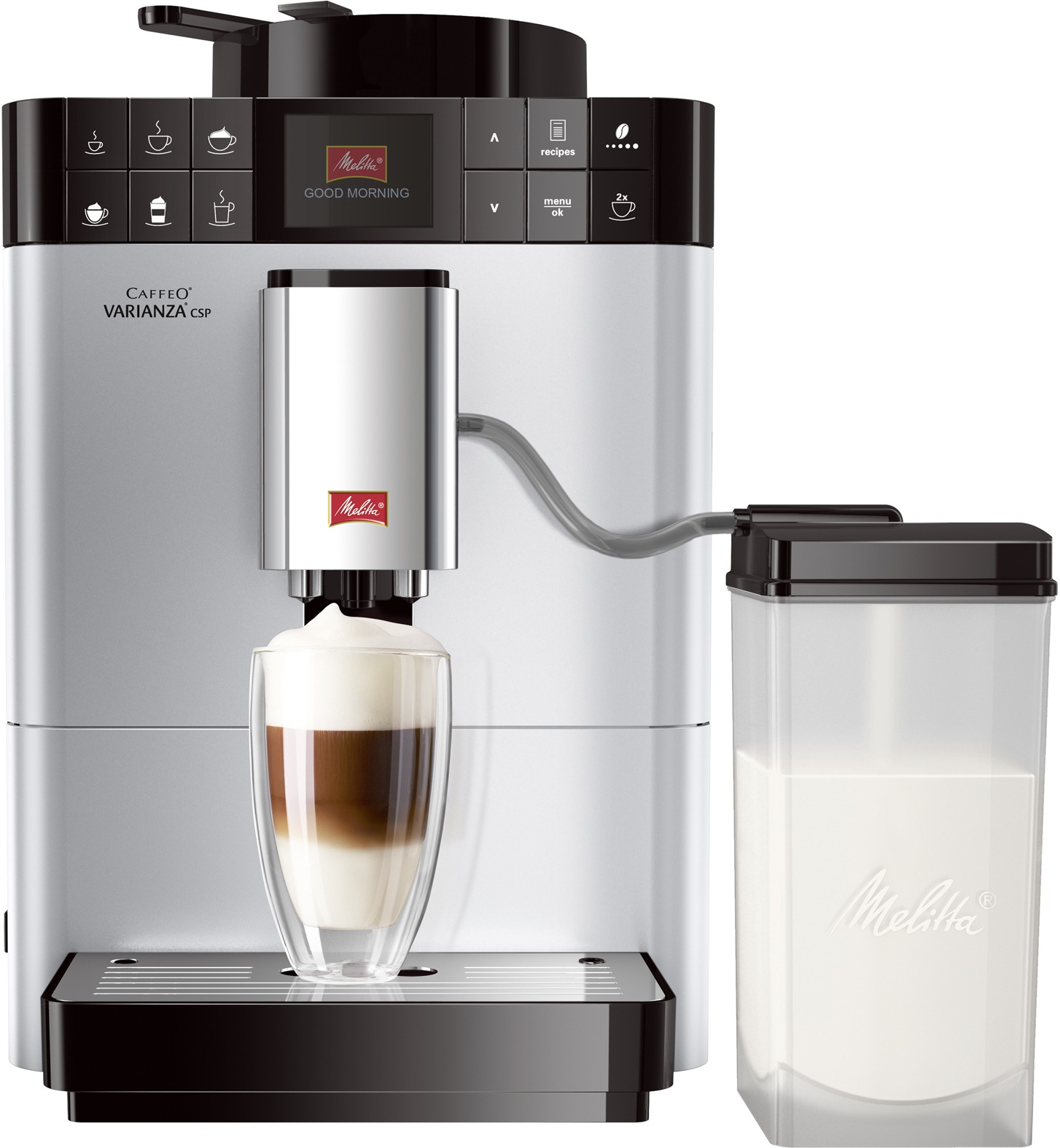 Melitta Volautomatisch koffiezetapparaat Varianza® CSP F57/0 101, zilver, Kopjes individueel doseren My Bean Select, 10 koffierecepten online kopen