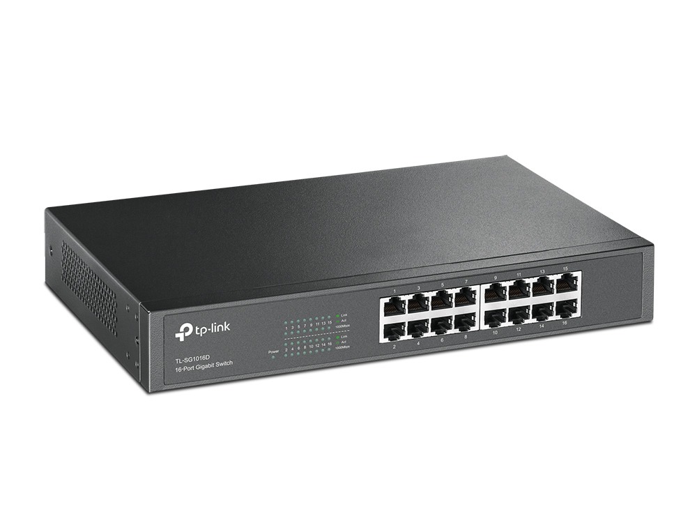 TP-Link TL-SG1016D 16-Port Switch Zwart