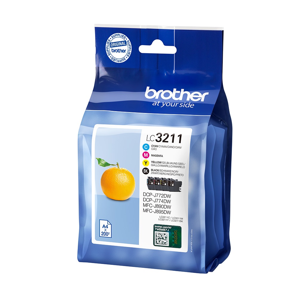 Brother LC-3211VAL 200pagina's 200pagina's Zwart, Cyaan, Magenta, Geel inktcartridge