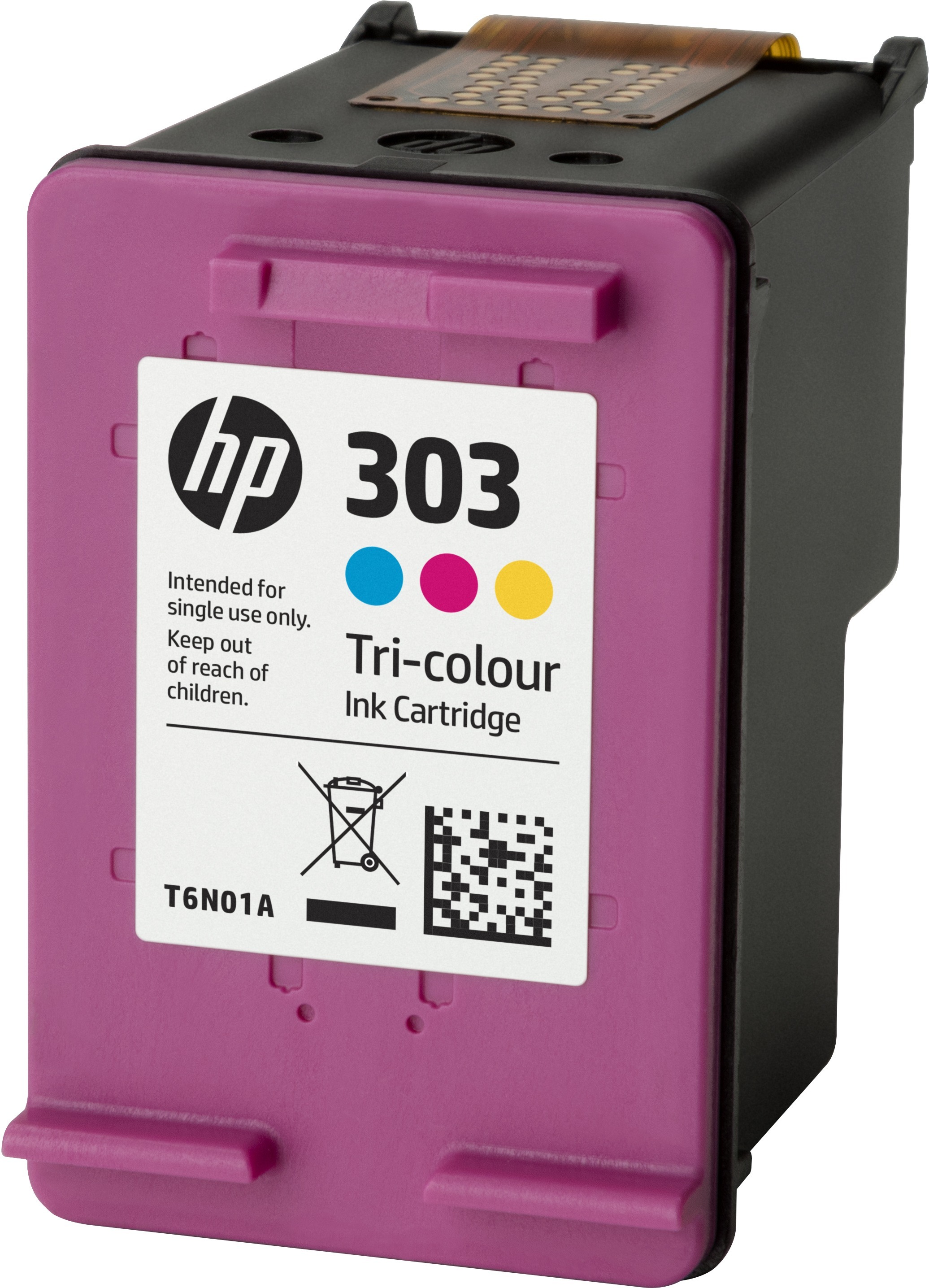 HP 303 Tri-color Original 4ml 165pagina's Cyaan, Geel inktcartridge