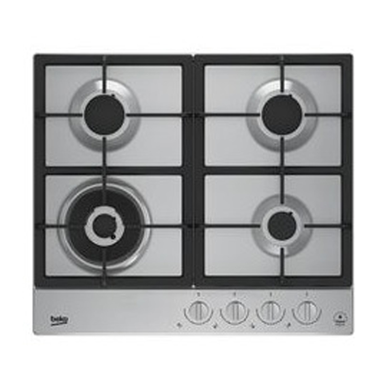 Beko HIAW64325SXNL Gas inbouwkookplaat Zilver