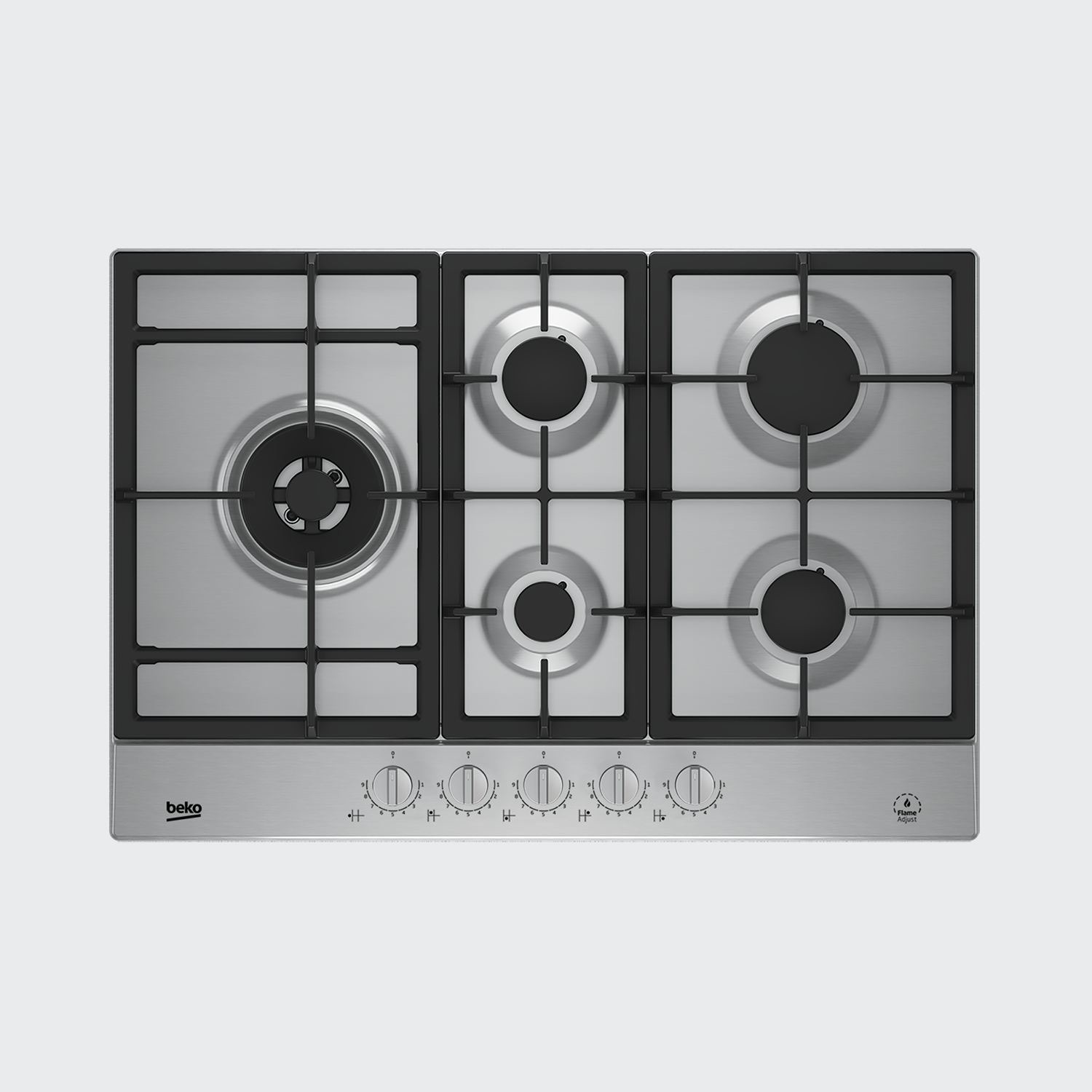 Beko HIAL75325SXNL Gas inbouwkookplaat Zwart