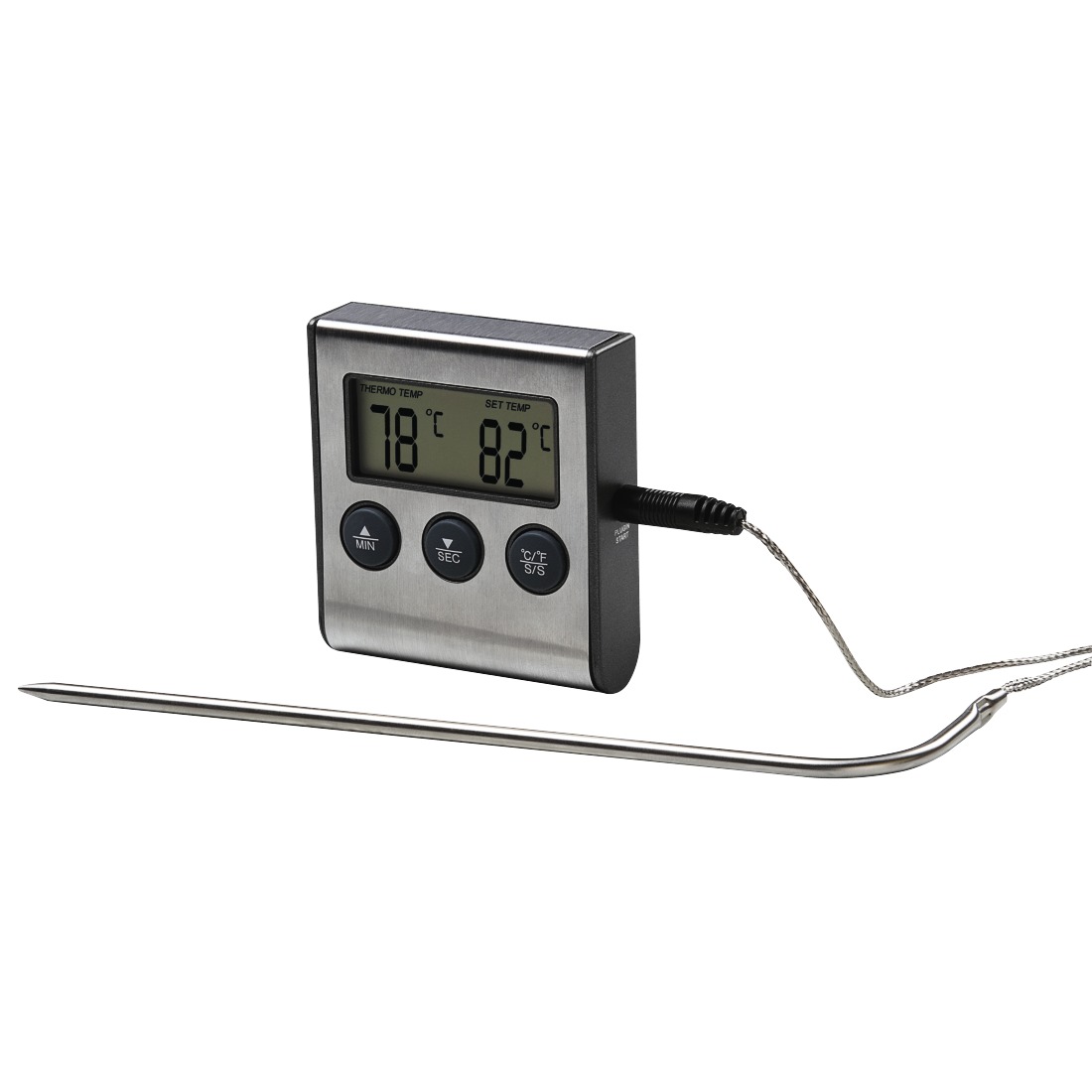 Xavax Digitale vleesthermometer met timer, bedrade sensor 