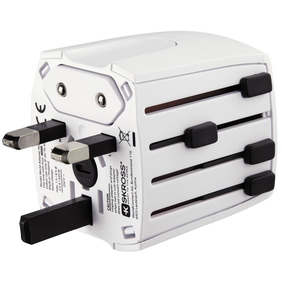 Hama Reisstekker MUV micro 2-polig Desktop accessoire Wit