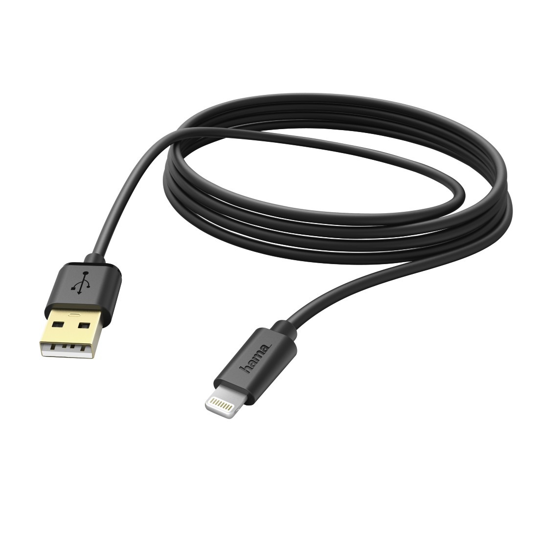 Hama Premium laadkabel Lightning 3 meter Oplader Zwart