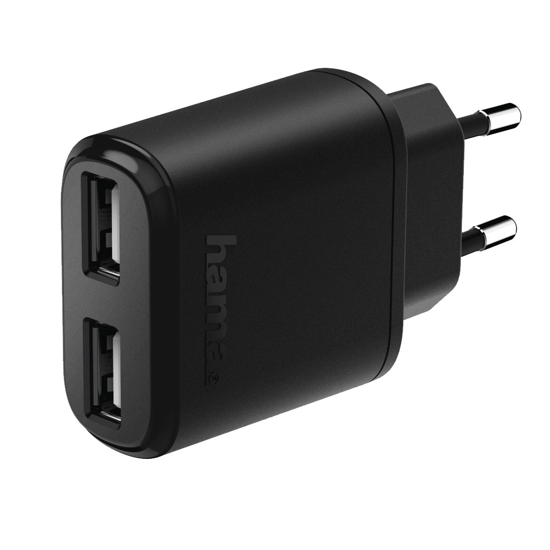 Hama Acculader dual-USB 2.4A Oplader Zwart