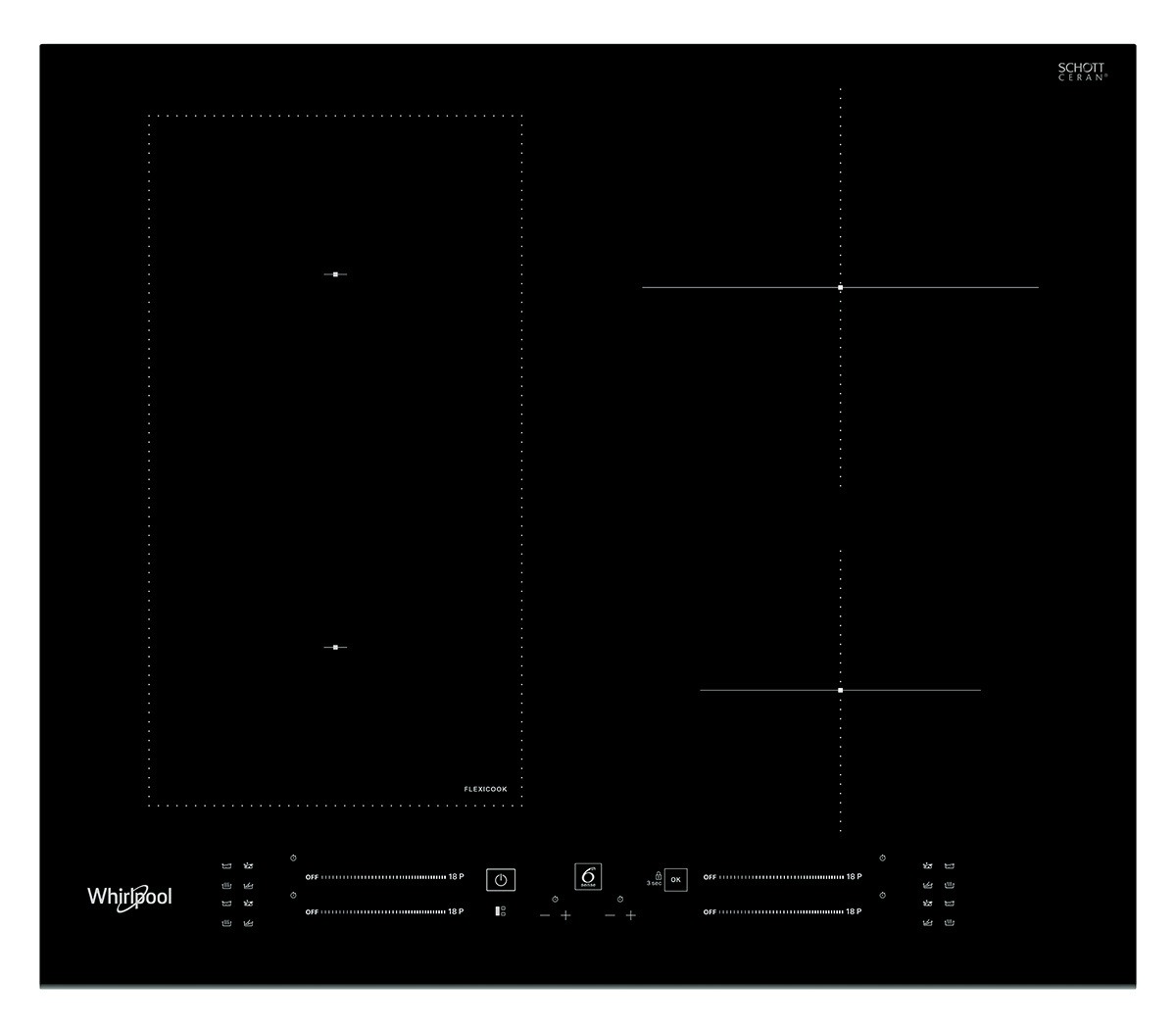 Whirlpool WL S6960 BF Inductie inbouwkookplaat